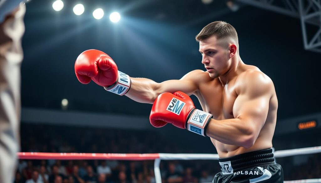 Don Diego Gromda competing in a professional kickboxing match Don Diego Gromda competing in a professional kickboxing match