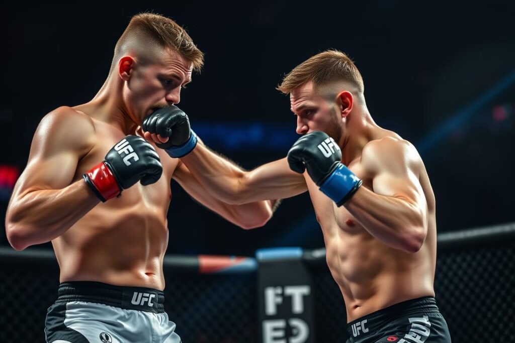 Krzysztof Jotko prezentujący swój styl walki w oktagonie