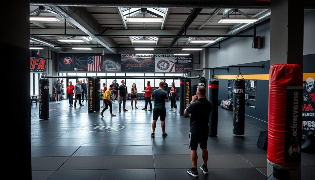Nowoczesna szkoła MMA z profesjonalnym wyposażeniem i doświadczonymi trenerami